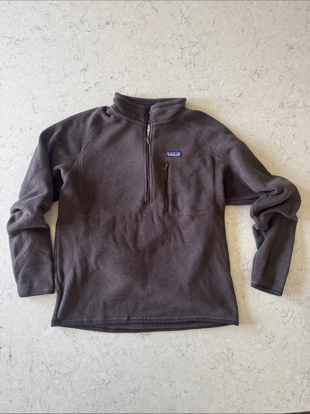 Patagonia Men’s Better Sweater Brown Quarter-Zip Fleece lines Pullover size L
